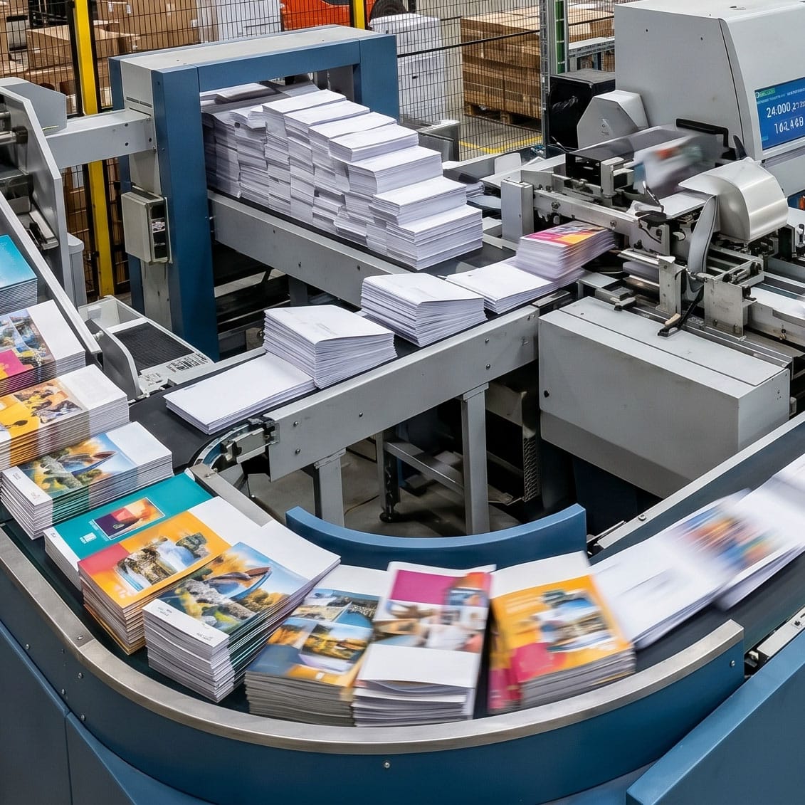Colisage de catalogues et brochures pour envoi en nombre