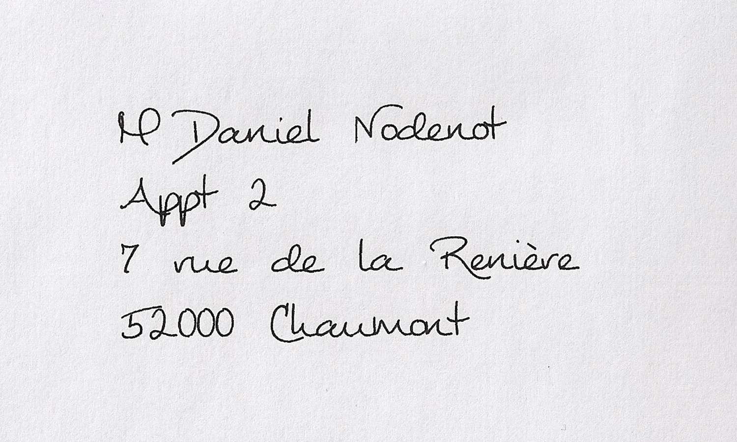 Exemple de style d'écriture manuscrite personnalisée avec le caractères Mathilde