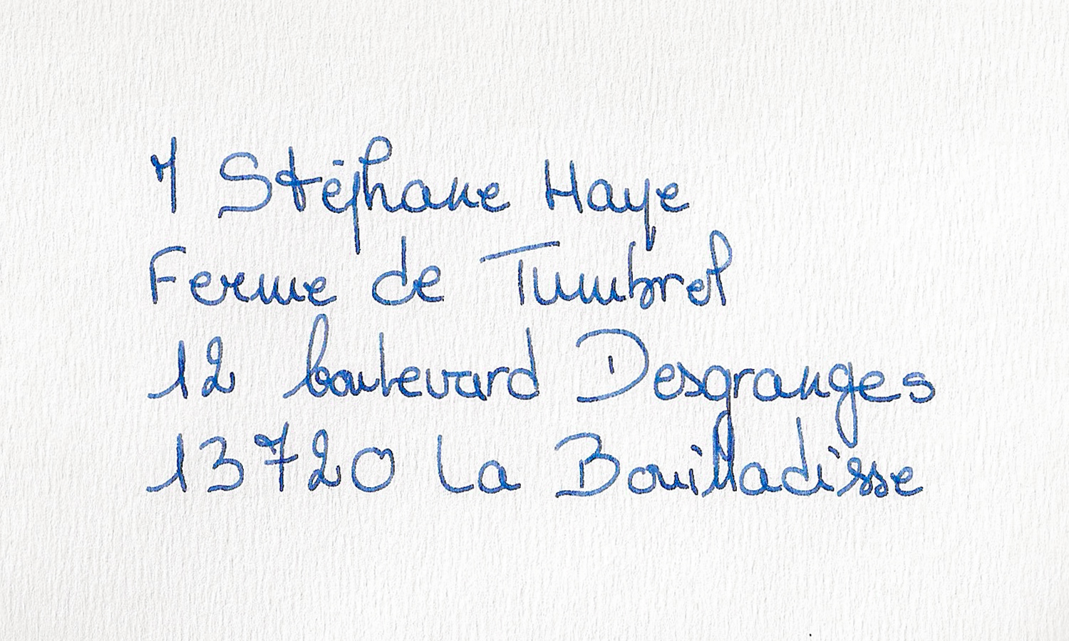 Exemple de style d'écriture manuscrite personnalisée avec le caractères Sandrine