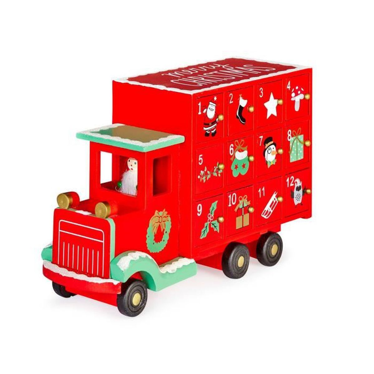 Calendrier de l'avent camion rouge